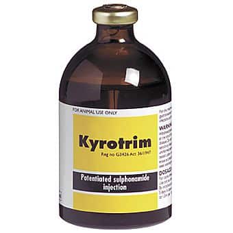 Kyrotrim 100ml injectable bottle – antibacterial treatment for livestock infections