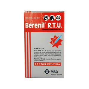 Berenil 7% RTU 100ml injectable – redwater and biliary fever solution for livestock and pets