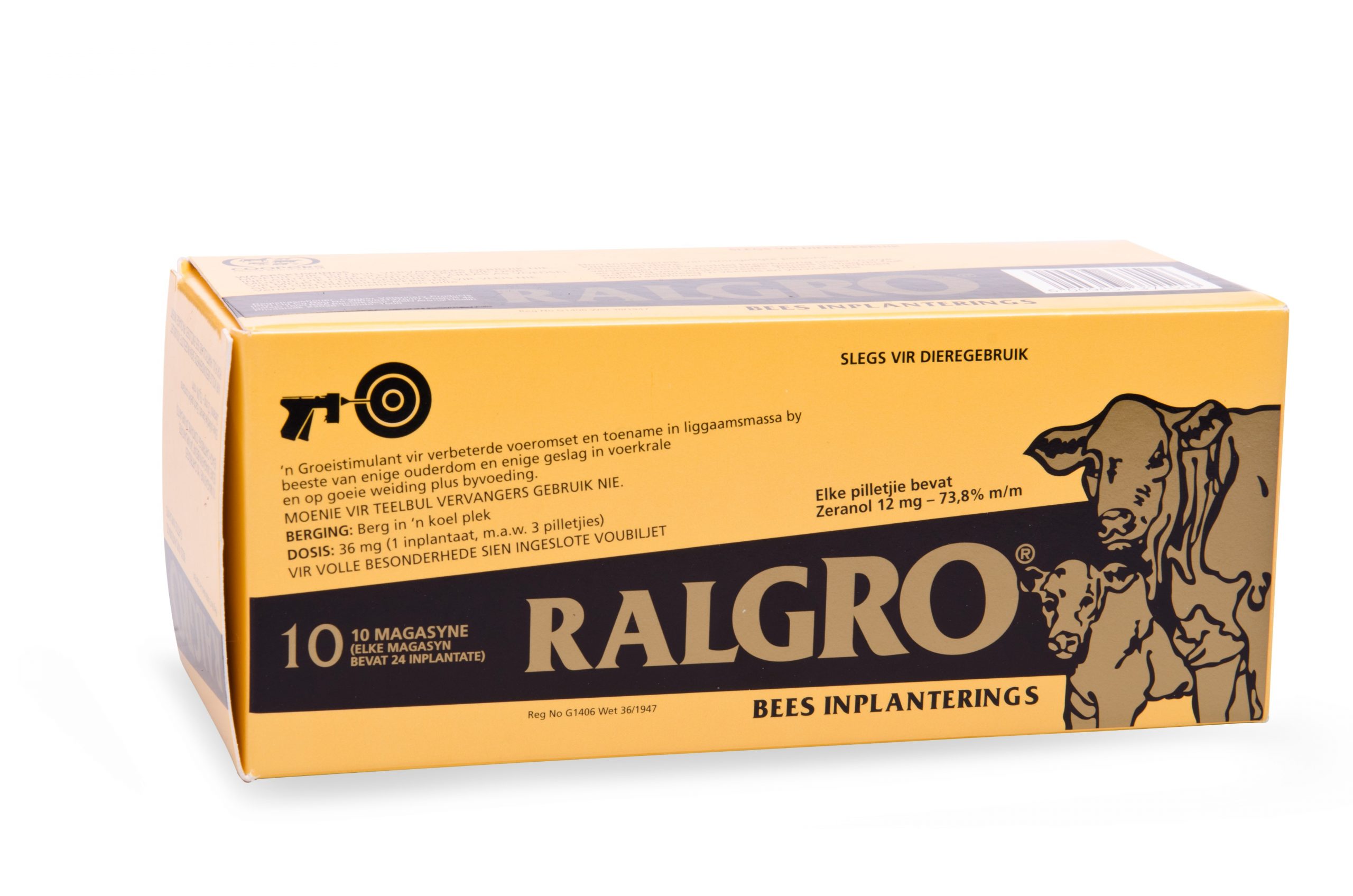 Ralgro growth implants for cattle – box of 24 hormone-free zeranol implants for improved weight gain