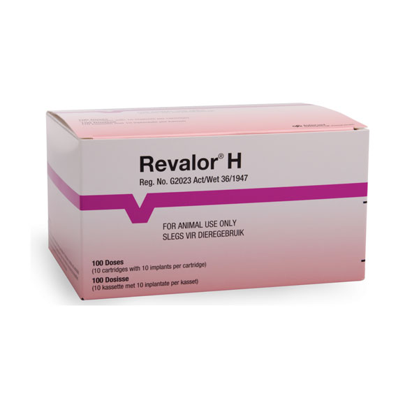 MSD Revalor H growth promotant cartridge for heifers and steers in feedlots – 10 implants per unit