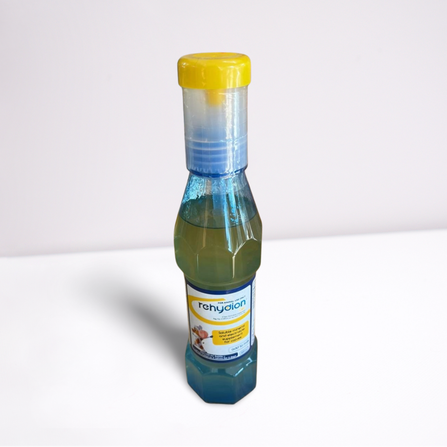 Bottle of Rehydion F+ oral electrolyte gel for calves and lambs