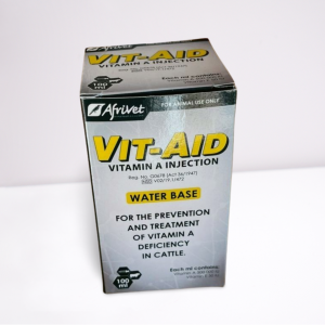 Afrivet Vit-Aid Injection bottle 100ml for treating vitamin A deficiency in cattle